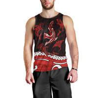 polynesian-tribal-men-tank-top-with-sharks-tattoo-red