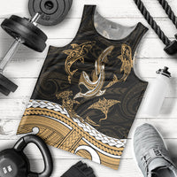 polynesian-tribal-men-tank-top-with-sharks-tattoo-gold