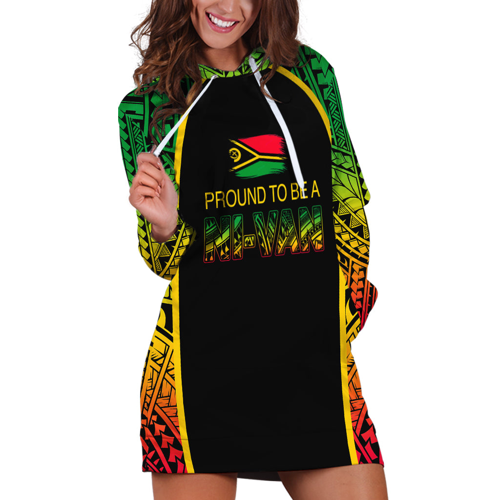 Custom Vanuatu Hoodie Dress Pround To Be A Ni-Van LT6 - Wonder Print Shop