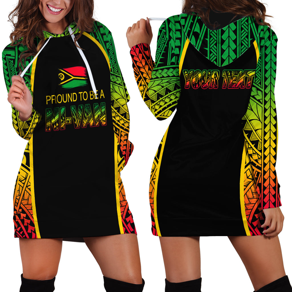 Custom Vanuatu Hoodie Dress Pround To Be A Ni-Van LT6 - Wonder Print Shop