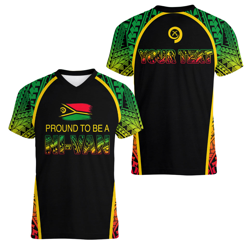 Custom Vanuatu Women V Neck T Shirt Pround To Be A Ni-Van LT6 - Wonder Print Shop