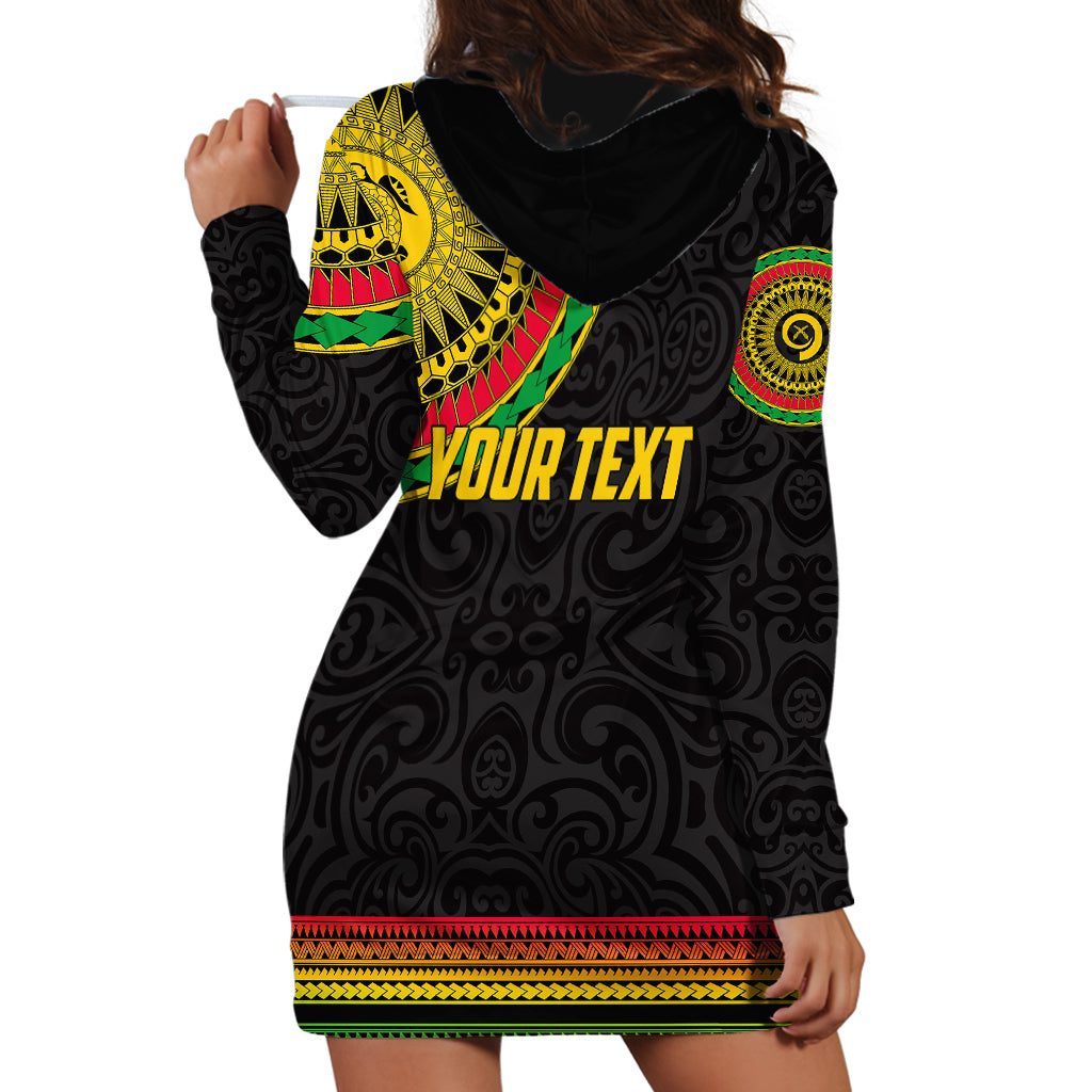 Custom Vanuatu Hoodie Dress Polynesia Circle LT6 - Wonder Print Shop