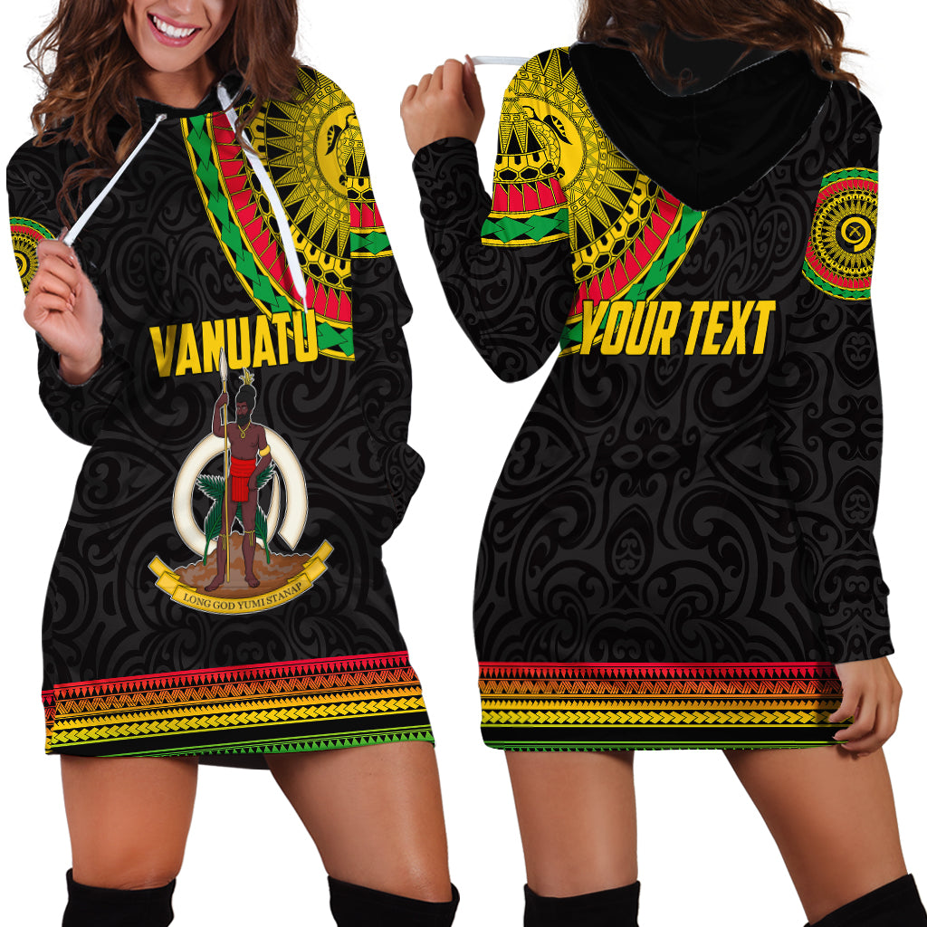 Custom Vanuatu Hoodie Dress Polynesia Circle LT6 - Wonder Print Shop