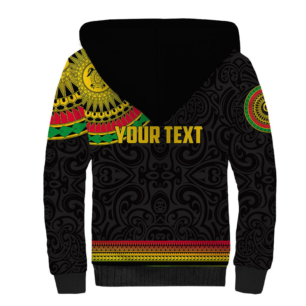 Custom Vanuatu Sherpa Hoodie Polynesia Circle LT6 - Wonder Print Shop