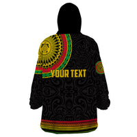 Custom Vanuatu Wearable Blanket Hoodie Polynesia Circle LT6 - Wonder Print Shop