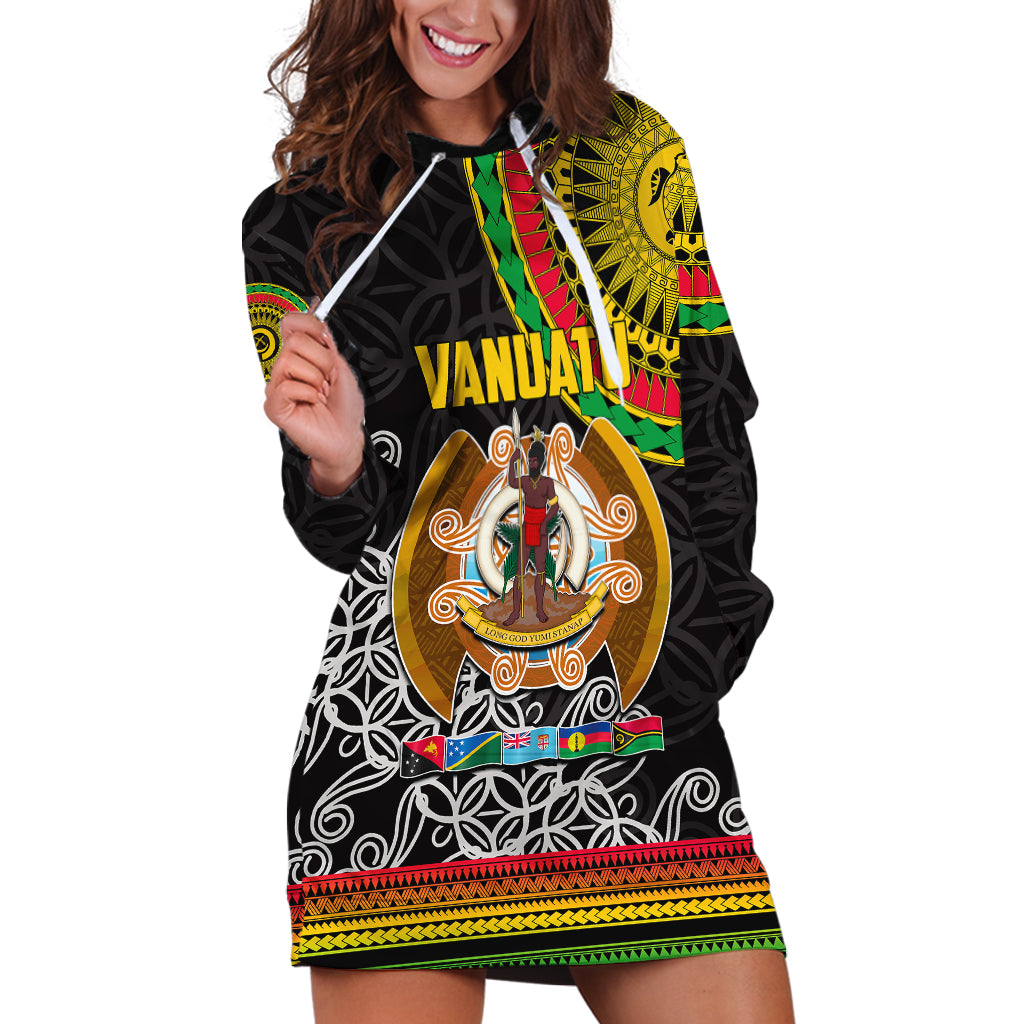 Vanuatu Hoodie Dress Melanesian Festival LT6 - Wonder Print Shop