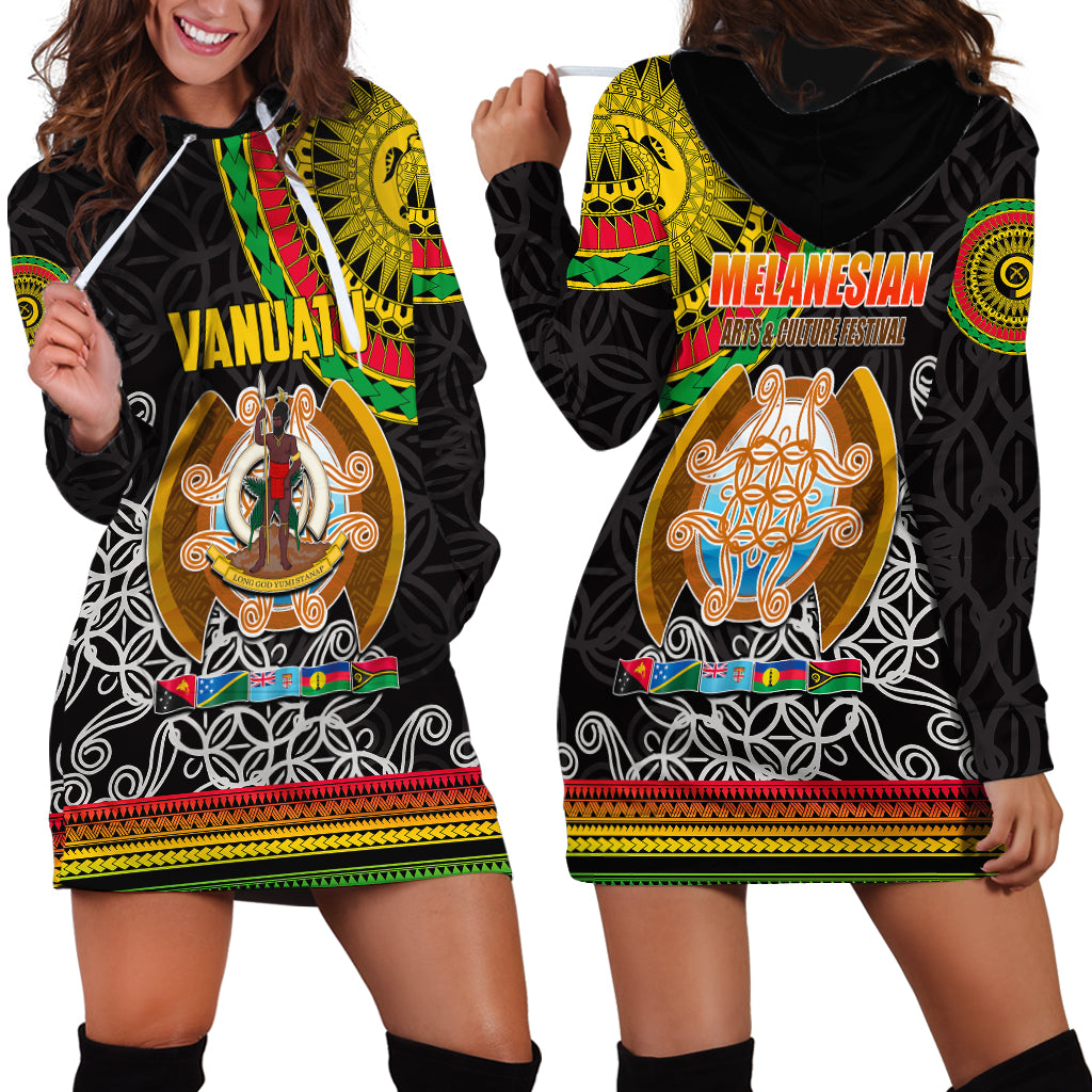 Vanuatu Hoodie Dress Melanesian Festival LT6 - Wonder Print Shop