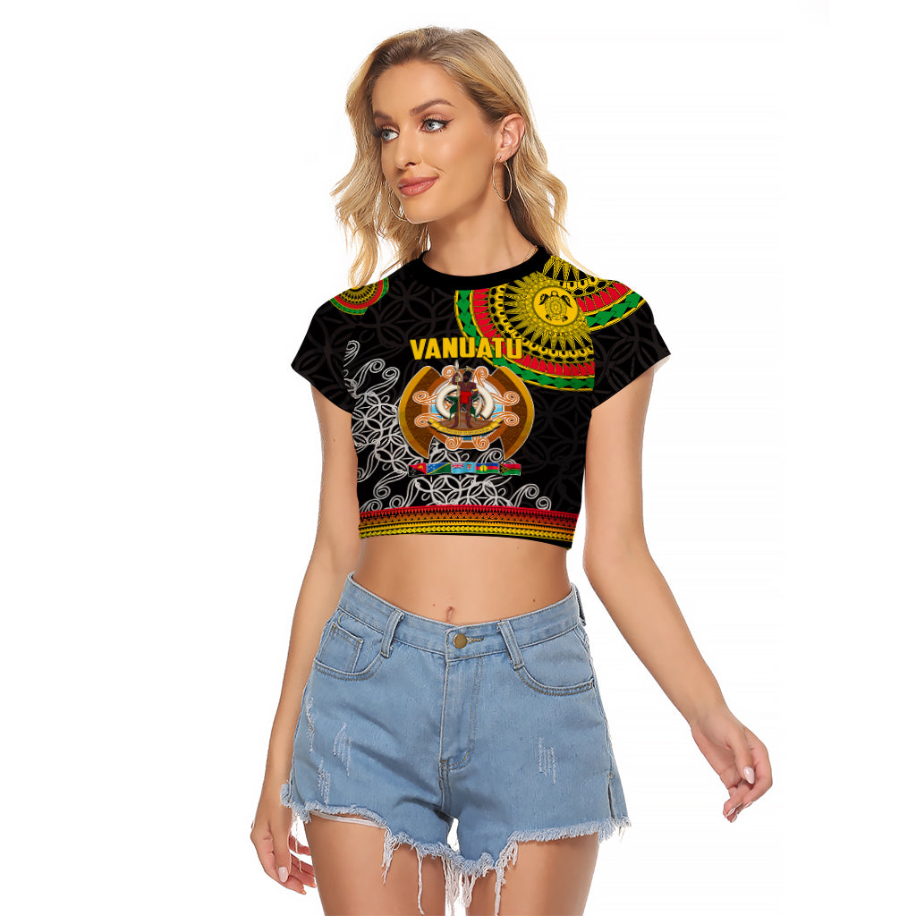 Vanuatu Raglan Cropped T Shirt Melanesian Festival LT6 - Wonder Print Shop