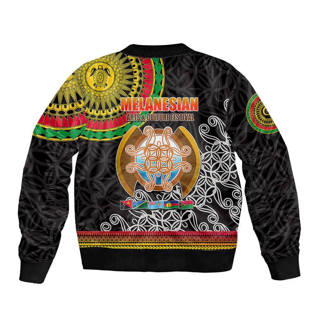 Vanuatu Sleeve Zip Bomber Jacket Melanesian Festival LT6 - Wonder Print Shop