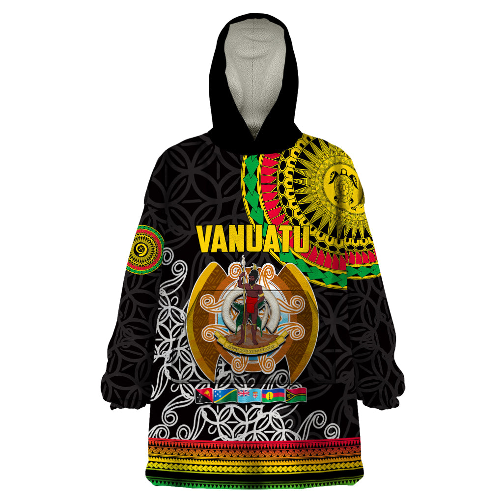 Vanuatu Wearable Blanket Hoodie Melanesian Festival LT6 - Wonder Print Shop