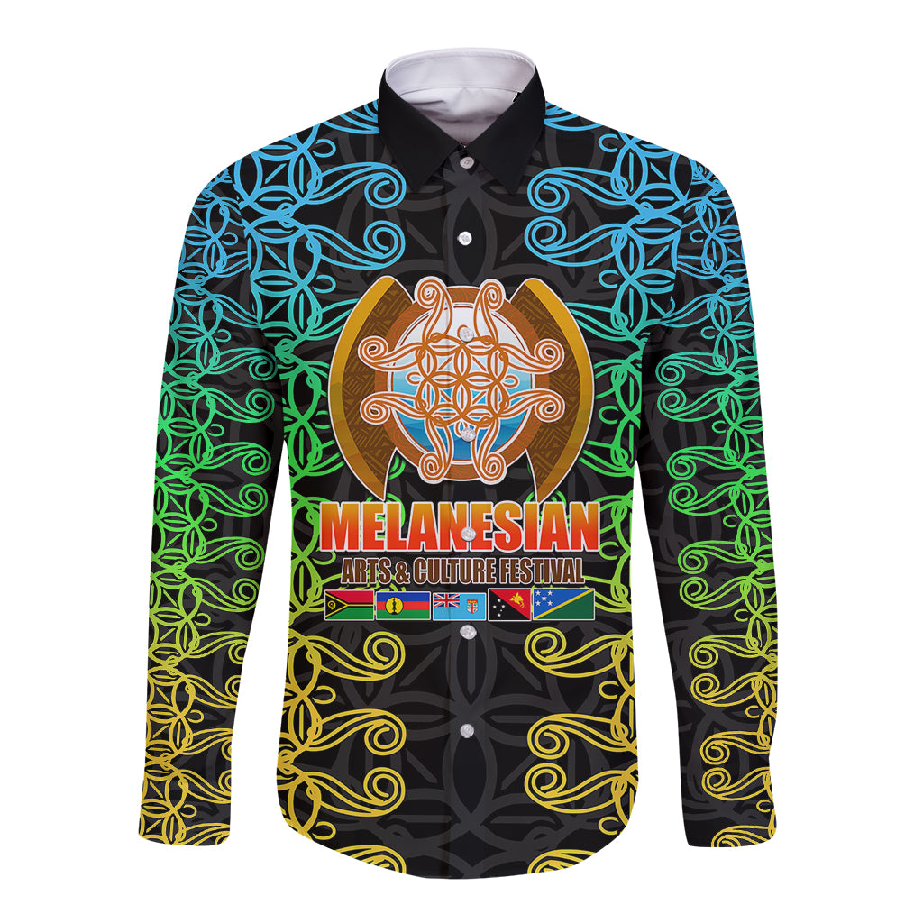 Melanesian Festival 2023 Long Sleeve Button Shirt Tribal Patterns LT6 - Wonder Print Shop