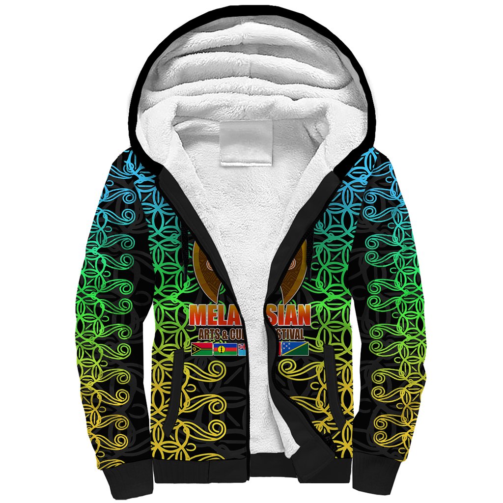 Melanesian Festival 2023 Sherpa Hoodie Tribal Patterns LT6 - Wonder Print Shop