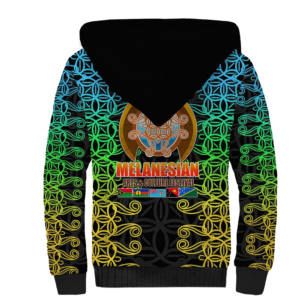 Melanesian Festival 2023 Sherpa Hoodie Tribal Patterns LT6 - Wonder Print Shop
