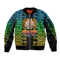 Melanesian Festival 2023 Sleeve Zip Bomber Jacket Tribal Patterns LT6 - Wonder Print Shop