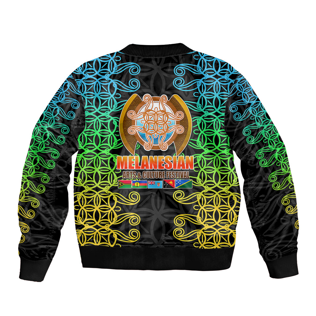 Melanesian Festival 2023 Sleeve Zip Bomber Jacket Tribal Patterns LT6 - Wonder Print Shop