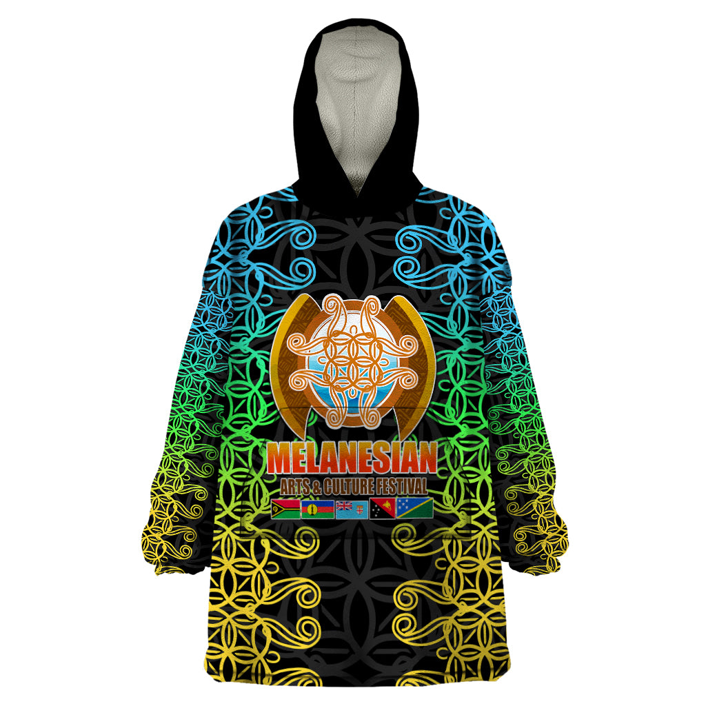 Melanesian Festival 2023 Wearable Blanket Hoodie Tribal Patterns LT6 - Wonder Print Shop