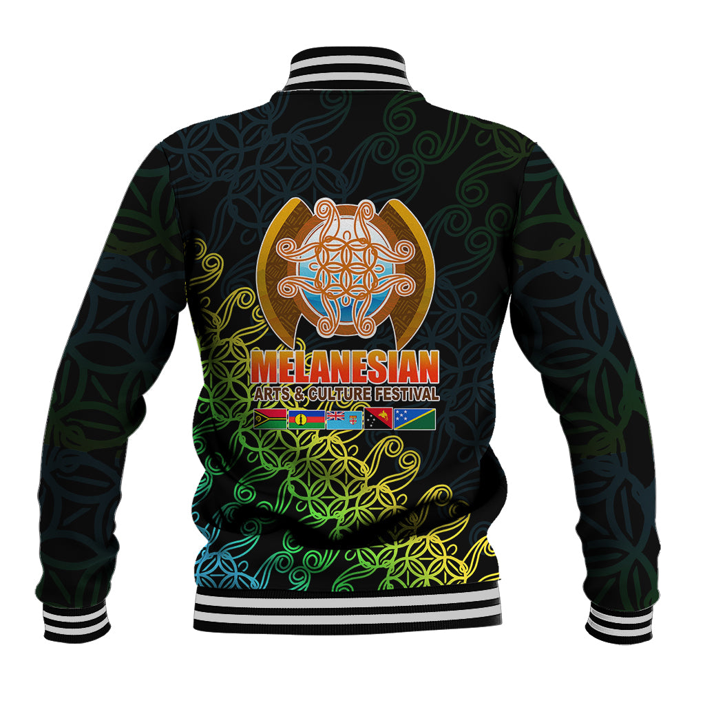 Melanesian Festival 2023 Baseball Jacket Fest'Napuan Black Style LT6 - Wonder Print Shop