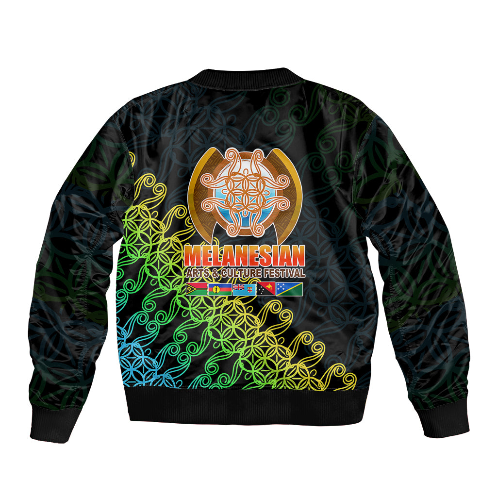 Melanesian Festival 2023 Bomber Jacket Fest'Napuan Black Style LT6 - Wonder Print Shop