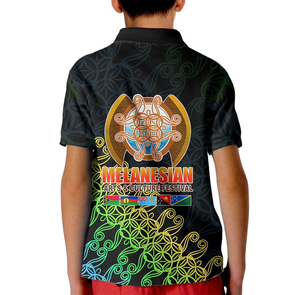 Melanesian Festival 2023 Kid Polo Shirt Fest'Napuan Black Style LT6 - Wonder Print Shop