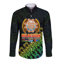 Melanesian Festival 2023 Long Sleeve Button Shirt Fest'Napuan Black Style LT6 - Wonder Print Shop