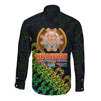 Melanesian Festival 2023 Long Sleeve Button Shirt Fest'Napuan Black Style LT6 - Wonder Print Shop