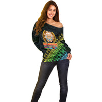 Melanesian Festival 2023 Off Shoulder Sweater Fest'Napuan Black Style LT6 - Wonder Print Shop