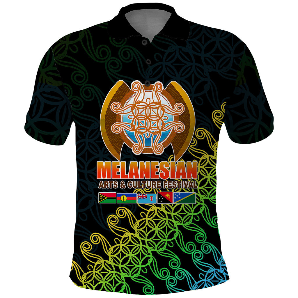 Melanesian Festival 2023 Polo Shirt Fest'Napuan Black Style LT6 - Wonder Print Shop