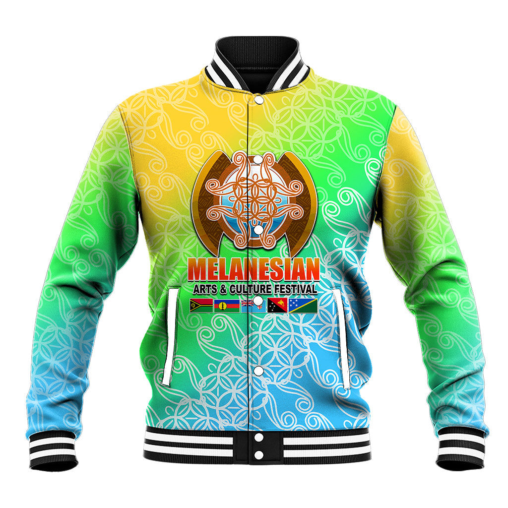Melanesian Festival 2023 Baseball Jacket Fest'Napuan Colorful Style LT6 - Wonder Print Shop