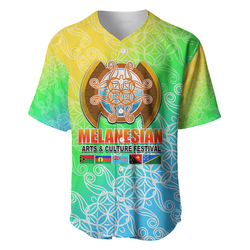Melanesian Festival 2023 Baseball Jersey Fest'Napuan Colorful Style LT6 - Wonder Print Shop