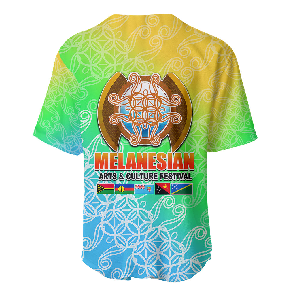 Melanesian Festival 2023 Baseball Jersey Fest'Napuan Colorful Style LT6 - Wonder Print Shop