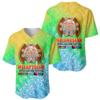 Melanesian Festival 2023 Baseball Jersey Fest'Napuan Colorful Style LT6 - Wonder Print Shop