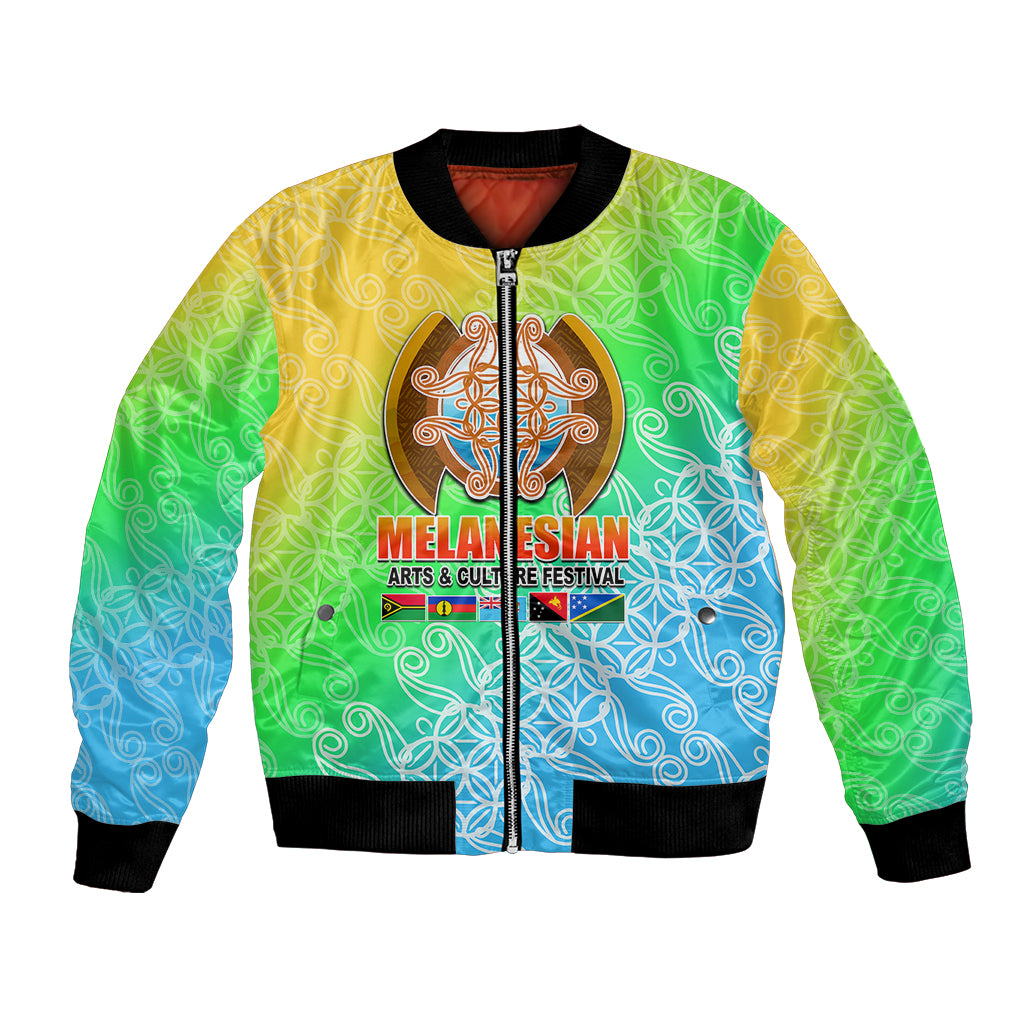 Melanesian Festival 2023 Bomber Jacket Fest'Napuan Colorful Style LT6 - Wonder Print Shop