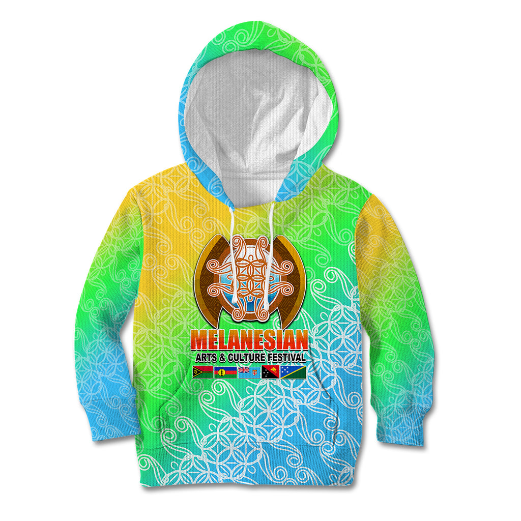 Melanesian Festival 2023 Kid Hoodie Fest'Napuan Colorful Style LT6 - Wonder Print Shop