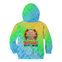 Melanesian Festival 2023 Kid Hoodie Fest'Napuan Colorful Style LT6 - Wonder Print Shop