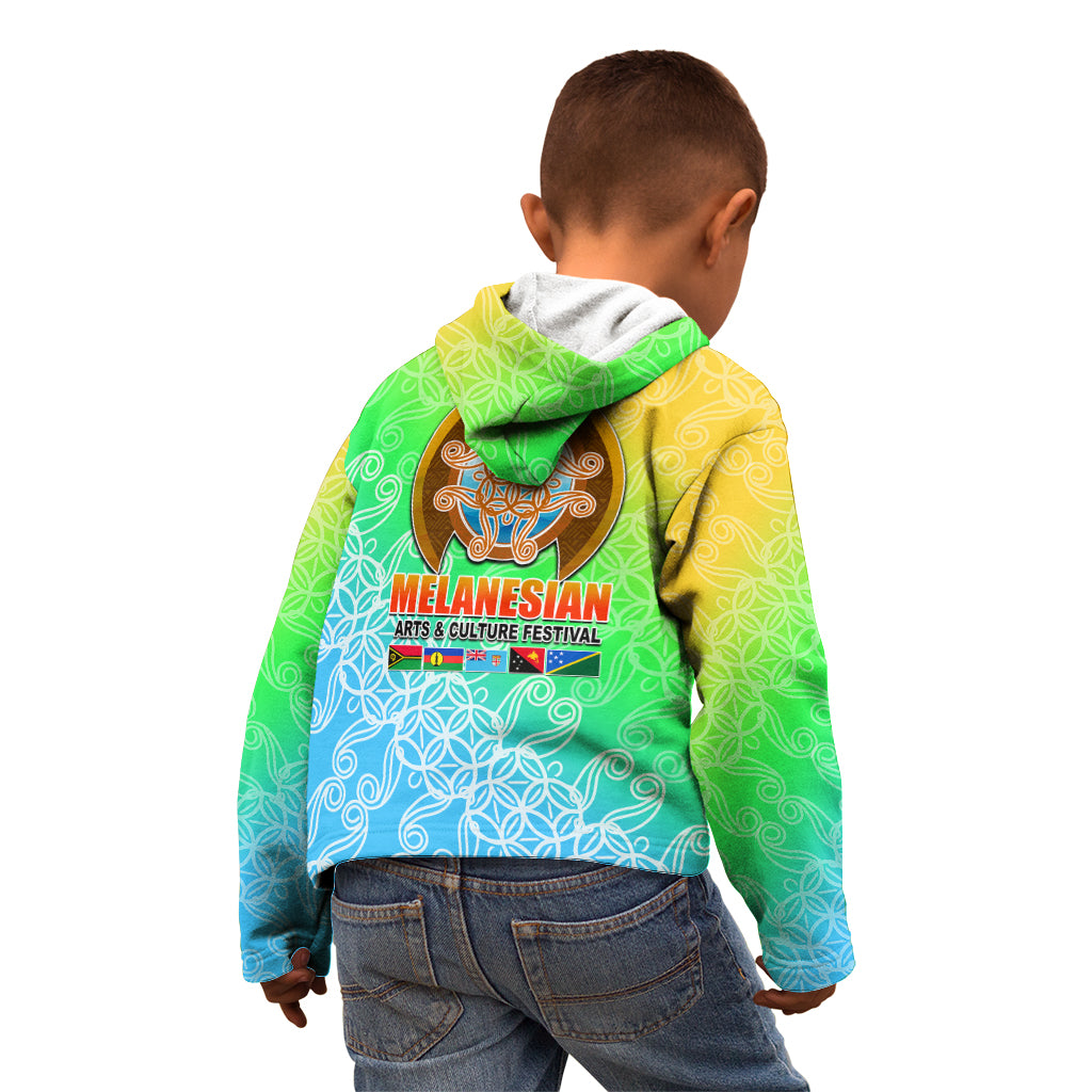 Melanesian Festival 2023 Kid Hoodie Fest'Napuan Colorful Style LT6 - Wonder Print Shop