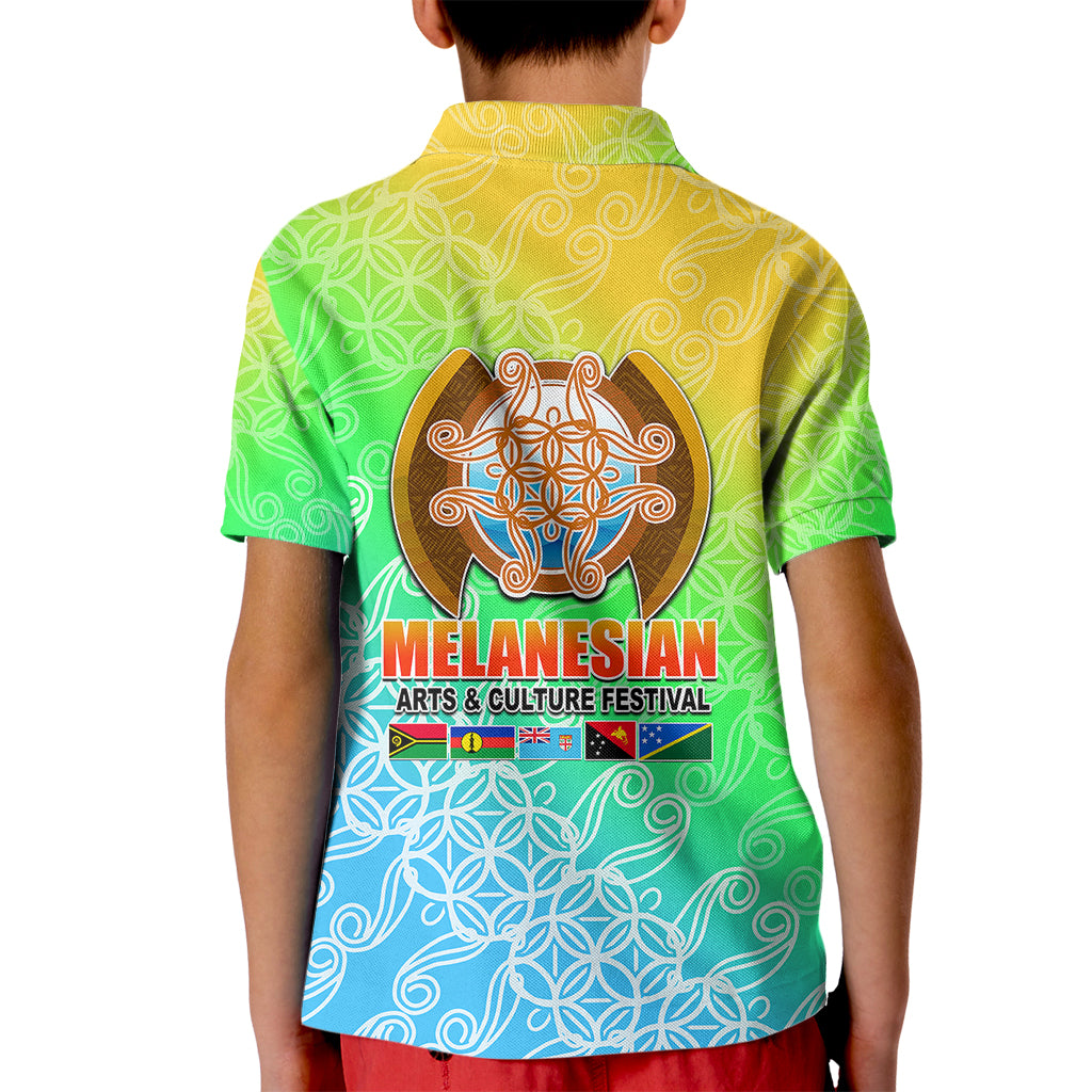 Melanesian Festival 2023 Kid Polo Shirt Fest'Napuan Colorful Style LT6 - Wonder Print Shop