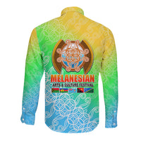 Melanesian Festival 2023 Long Sleeve Button Shirt Fest'Napuan Colorful Style LT6 - Wonder Print Shop