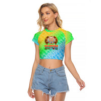 Melanesian Festival 2023 Raglan Cropped T Shirt Fest'Napuan Colorful Style LT6 - Wonder Print Shop