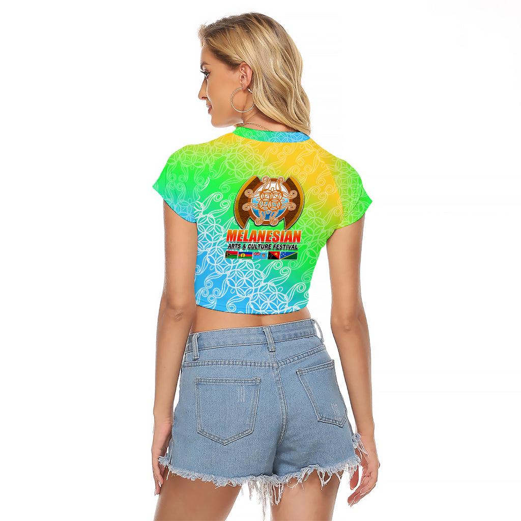 Melanesian Festival 2023 Raglan Cropped T Shirt Fest'Napuan Colorful Style LT6 - Wonder Print Shop