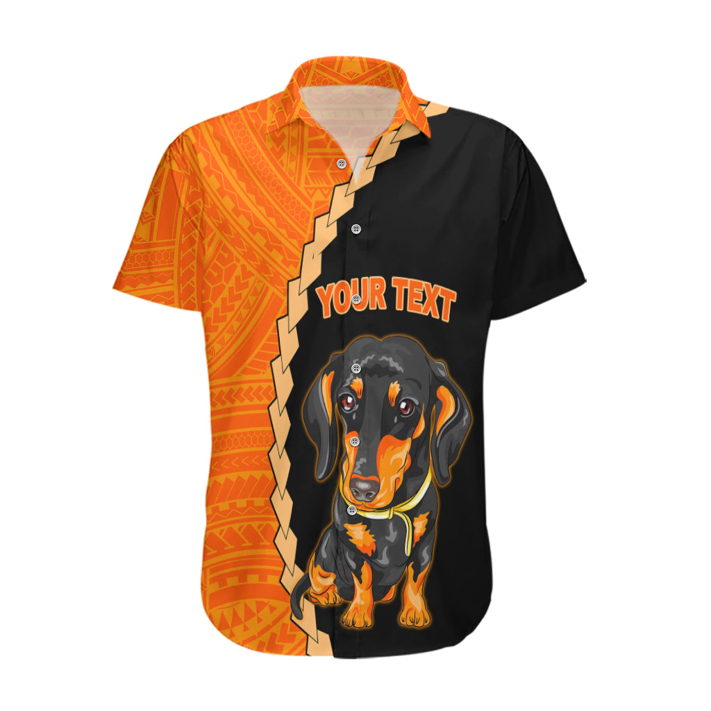 Custom Dachshund Dog Hawaiian Shirt With Polynesian Tribal Tattoo LT6 - Wonder Print Shop