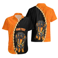 Custom Dachshund Dog Hawaiian Shirt With Polynesian Tribal Tattoo LT6 - Wonder Print Shop