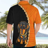 Custom Dachshund Dog Hawaiian Shirt With Polynesian Tribal Tattoo LT6 - Wonder Print Shop