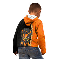 Custom Dachshund Dog Kid Hoodie With Polynesian Tribal Tattoo LT6 - Wonder Print Shop