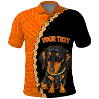 Custom Dachshund Dog Polo Shirt With Polynesian Tribal Tattoo LT6 - Wonder Print Shop