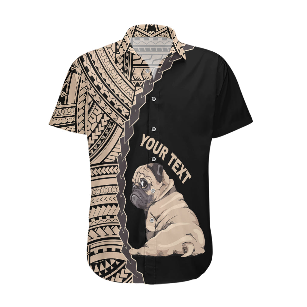 Custom Pug Dog Hawaiian Shirt With Polynesian Tribal Tattoo LT6 - Wonder Print Shop