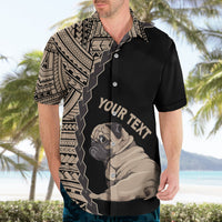 Custom Pug Dog Hawaiian Shirt With Polynesian Tribal Tattoo LT6 - Wonder Print Shop