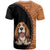 Custom Basset Hound Dog T Shirt With Polynesian Tribal Tattoo LT6 - Wonder Print Shop