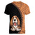 Custom Basset Hound Dog Women V Neck T Shirt With Polynesian Tribal Tattoo LT6 - Wonder Print Shop