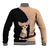 Custom Chihuahua Dog Baseball Jacket With Polynesian Tribal Tattoo LT6 - Wonder Print Shop