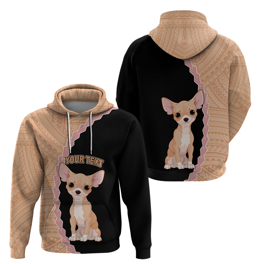 Custom Chihuahua Dog Hoodie With Polynesian Tribal Tattoo LT6 - Wonder Print Shop